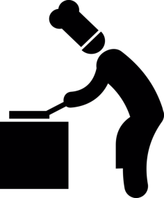 Chef Cooking With Frying Pan Craft Design Svg File, Free Vectors File